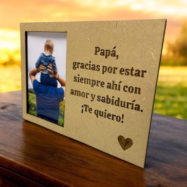 Portafotos de madera MDF para Papá
